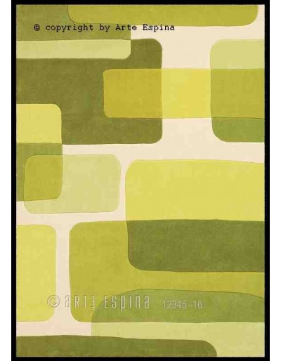 Tappeto moderno Pop Art Arte Espina green  135-63 rivenditore a Bergamo e Brescia