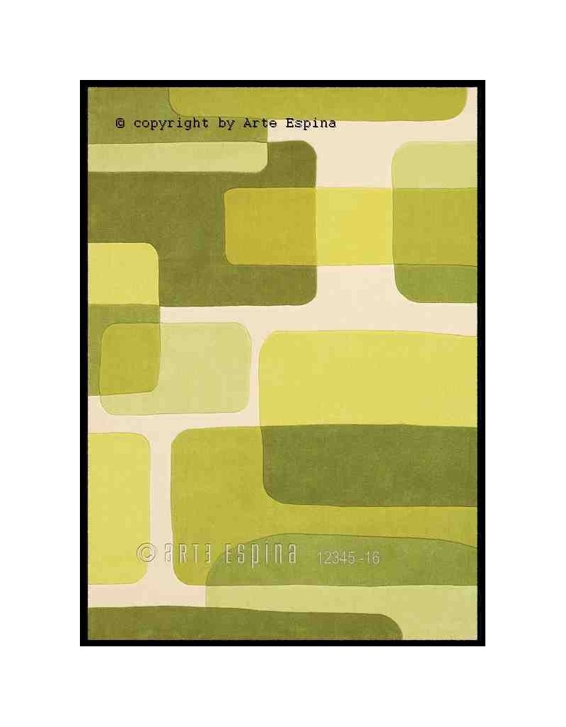 Tappeto moderno Pop Art Arte Espina green  135-63 rivenditore a Bergamo e Brescia