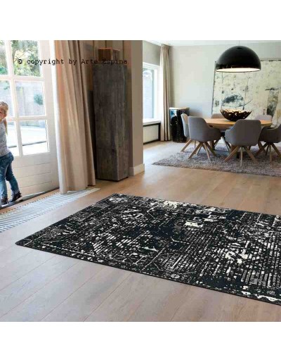 Tappeto moderno Orient Arte Espina black 4448-68 rivenditore a Bergamo e Brescia