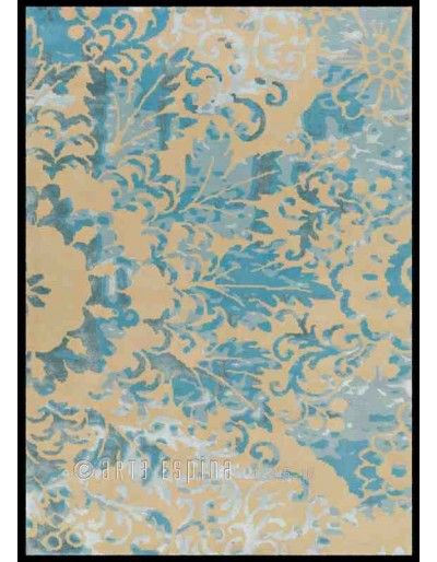 Tappeto moderno Ornament Arte Espina beige/blue lana 8061-15 rivenditore a Bergamo e Brescia