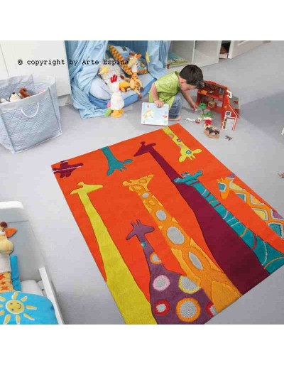 Tappeto moderno Kids Arte Espina orange 3078-40 rivenditore a Bergamo e Brescia